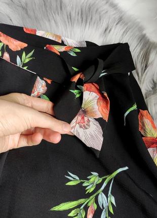 Спідниця в квіти, юбка, шифон3 фото