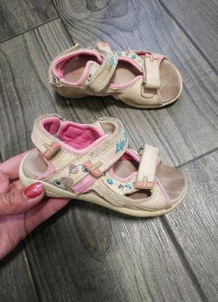 Шкіряні босоніжки, сандалі, устілка 16 см