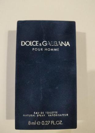 Dolce&gabbana pour homme edt 8 ml, чоловіча туалетна вода3 фото