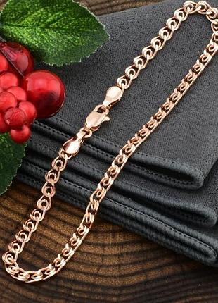 Браслет xuping love 40215, длина 20см, ширина 3,5мм, позолота ро