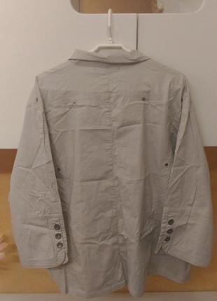 Натуральная коттоновая легкая куртка большой размер5 фото