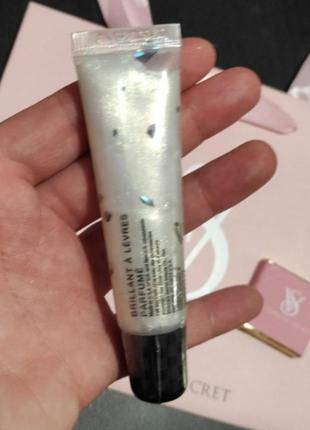 Вкусный блеск для губ шимер vanilla crystal victoria's secret виктория сикрет вікторія сікрет оригинал4 фото