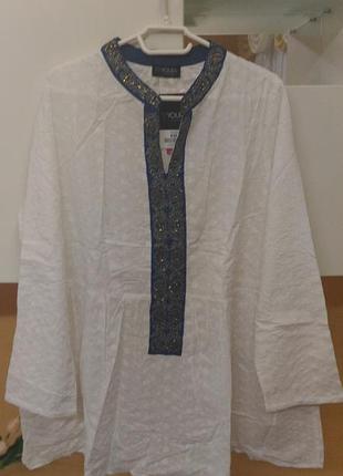 Вышиванка шикарный блузон большой размер на 24 британский