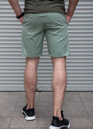 Зеленые мужские шорты чинос коттон3 фото