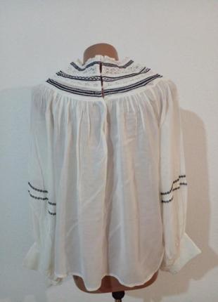 Шикарна напівпрозора блуза з вишивкою4 фото