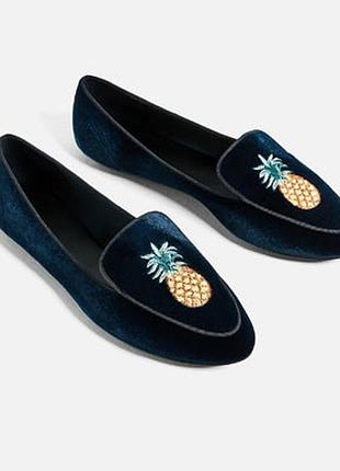 Лоферы zara 37/38 размер (1353201010)