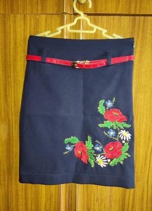 Спідниця з пояском на ріст 122-128см на худеньку дівчинку