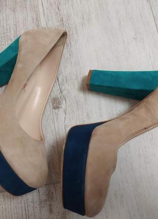 Жіночі якісні туфлі на каблуку 36,5 - 37й розмір 23,5 см устілка.7 фото