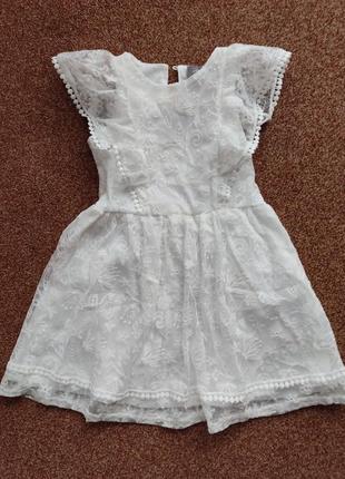 Pepco молочное платье для девочки 104-1225 фото