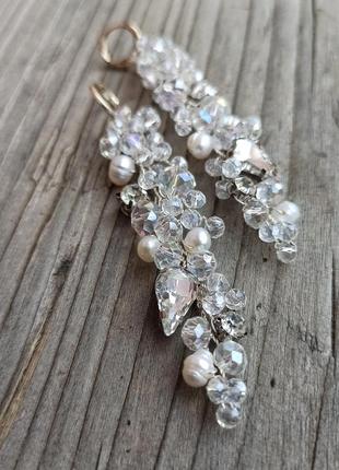 Свадебные серьги, серьги свадебные