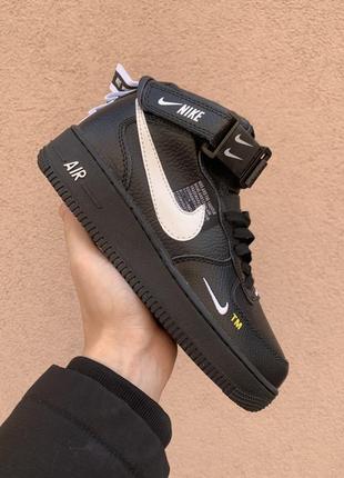 Кроссовки nike air force 1 high black1 фото