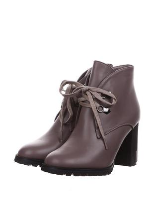 Ботильоны женские демисезонные коричневые искусственная кожа китай  y-y - размер 38 (24,7 см)