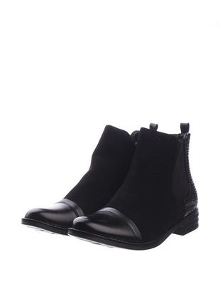 Челси женские демисезонные чёрные искусственный нубук китай  bella paris - размер 38 (24,5 см)