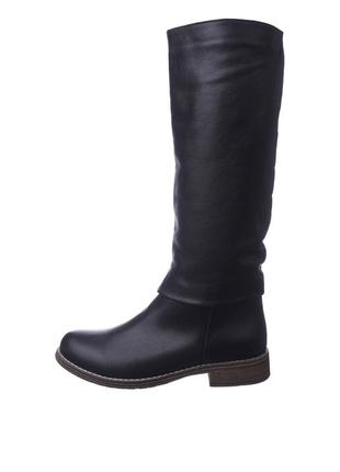 Сапоги женские зимние чёрные натуральная кожа украина  injers - размер 37 (24,5 см)