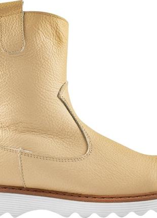 Полусапоги детские для девочек зимние бежевые натуральная кожа украина  avis - размер 32 (20,5 см)