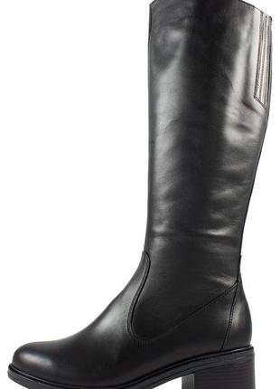 Сапоги женские зимние чёрные натуральная кожа украина  alromaro - размер 42 (27,5 см)