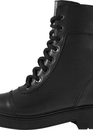 Ботинки женские зимние чёрные натуральная кожа украина  madiro - размер 36 (23,3 см)