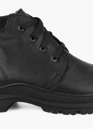 Ботинки мужские зимние чёрные натуральная кожа украина  libero - размер 40 (26,5 см)