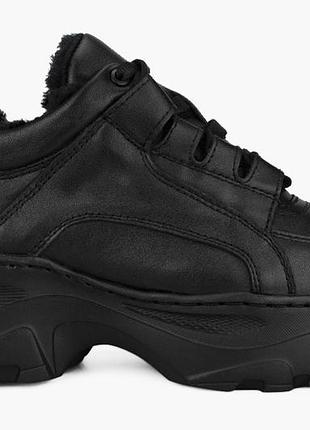 Кросівки жіночі зимові чорні натуральна шкіра україна libero - розмір 36 (23 см)