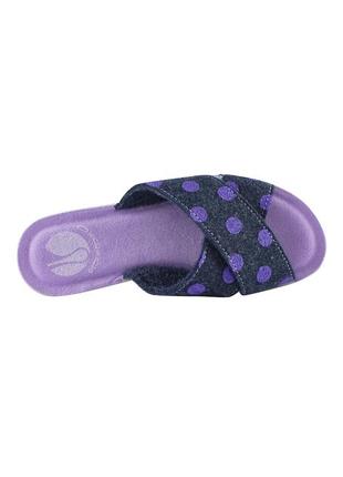 Тапочки жіночі фіолетові фетр україна inblu - розмір 36 (22,5 см)5 фото