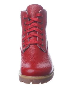 Ботинки женские зимние красные натуральная кожа украина  libero - размер 36 (23,2 см)5 фото