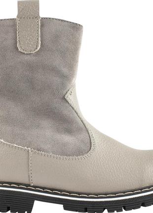 Полусапоги детские для девочек зимние серые натуральная кожа украина  avis - размер 28 (18 см)