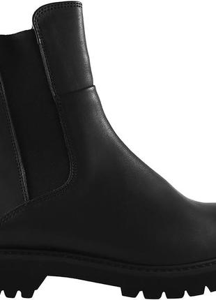 Ботинки женские демисезонные чёрные натуральная кожа украина  kasandra - размер 36 (23,2 см)
