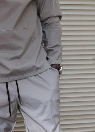 Спортивный костюм мужской с капюшоном | анорак + штаны | рефлективная плащёвка/100% полиэстер8 фото