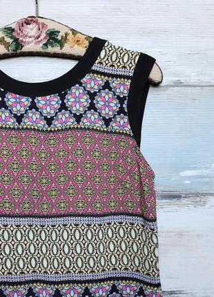 Яркий разноцветный топ блуза с  принтом орнаментом dorothy perkins4 фото