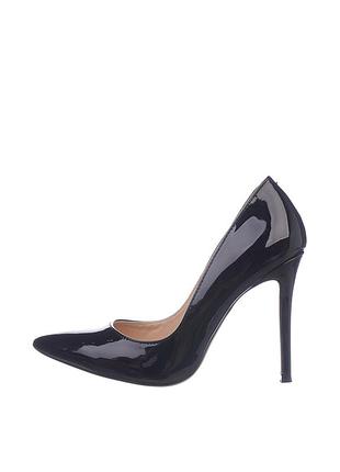 Лодочки женские  чёрные искусственный лак китай  vices - размер 38 (25 см)