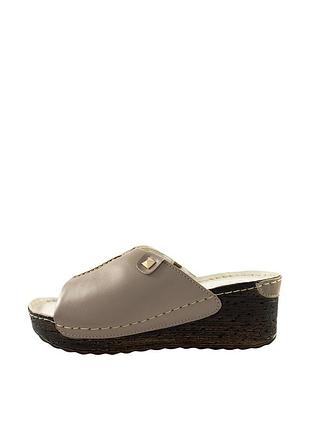 Сабо жіночі бежеві натуральна шкіра україна zlett - розмір 38 (24 см)