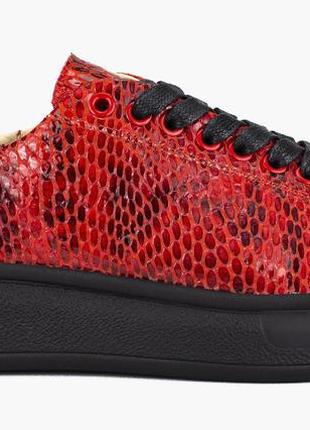 Кеды женские  красные натуральная кожа украина  kazter - размер 37 (24 см)