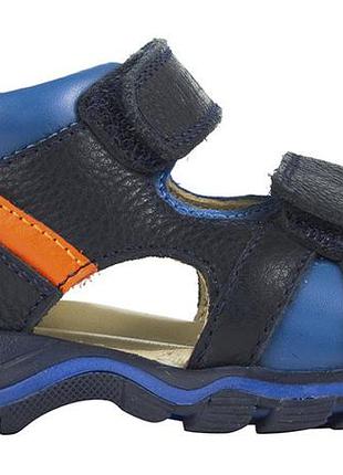 Босоножки детские  синие натуральная кожа украина  eleven shoes - размер 22 (13,4 см)