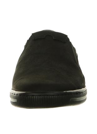 Туфли мужские  чёрные натуральный нубук украина  cliford - размер 40 (26 см)5 фото