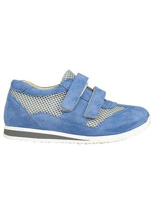 Кросівки дитячі для дівчаток блакитні натуральна замша україна eleven shoes - розмір 27 (17,8 см)