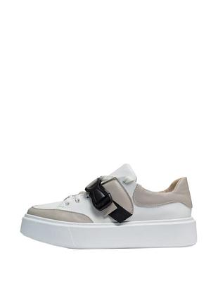 Кеды женские  белые натуральная кожа украина  polin - размер 37 (24,3 см)