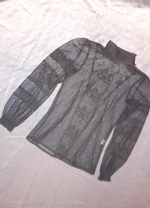 Мереживною топ блуза zara