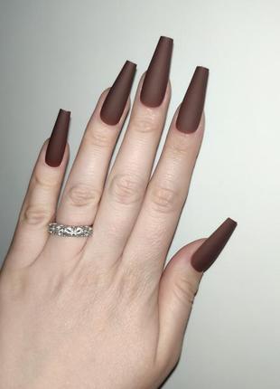 Накладные ногти 24 штуки 🤎