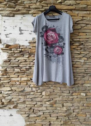 Вискозная с розами туника