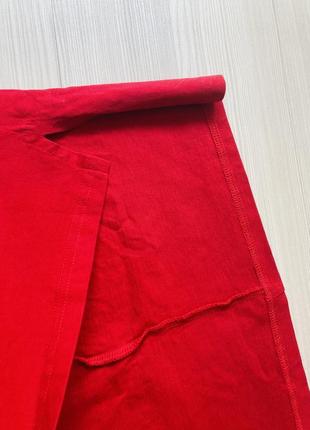 Чоловіча подовжена футболка туреччина нова червона неформальна6 фото