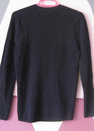 Кофта лонгслив свитер з длинным рукавом cos размер s темно синя2 фото