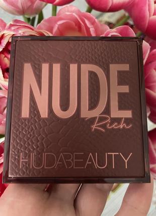 Huda beauty nude obsessions palette rich палетка тіней1 фото