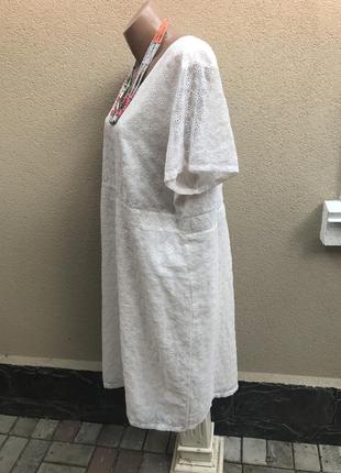Белое(кремовое)платье, кружевное,на подкладке, большой размер, cotton traders5 фото