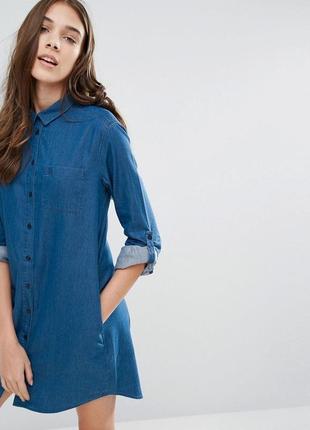 Женское синее джинсовое платье-рубашка от jack wills
