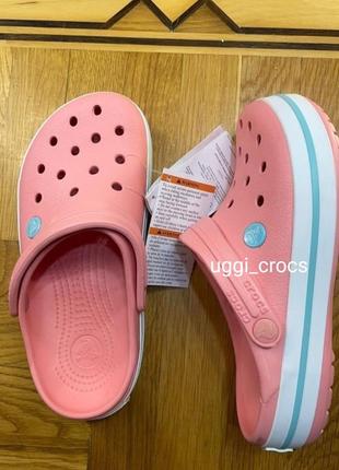 Крокс крокси шльопанці crocs crocband melon/ice blue
