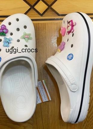 Крокс крокси шльопанці crocs crocband white 36-45 рр