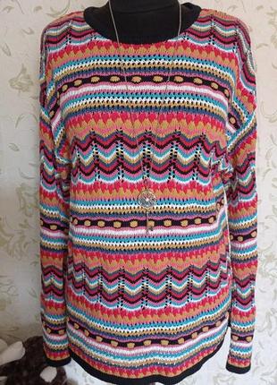 Ажурная кофта джемпер uk12 knitwear