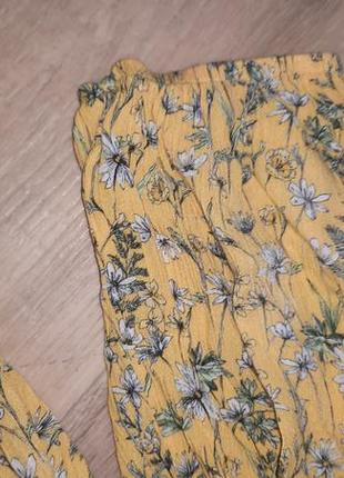 Топ,блузка с опущенными плечами,желтая блузка,6 фото