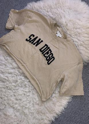 San diego топ футболка короткая надпись натуральный хлопок3 фото