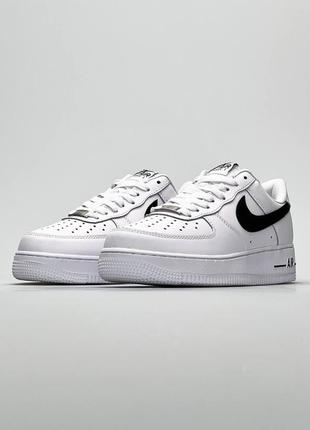 Шкіряні, білі, жіночі кросівки nike air force 1 w6 фото